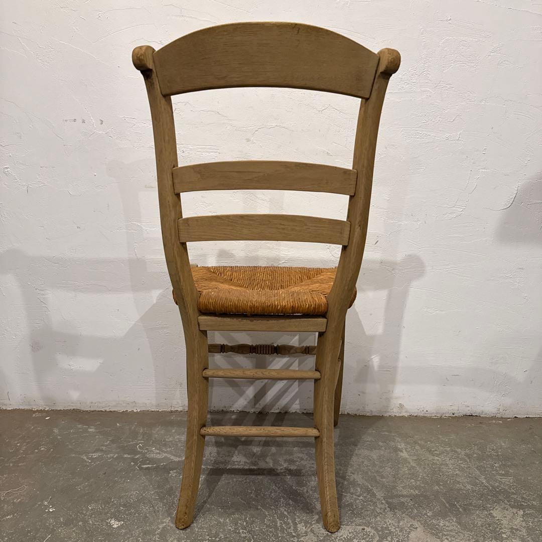 年末年始saleダイニングチェア　カフェチェア　藁座面　剥離　1