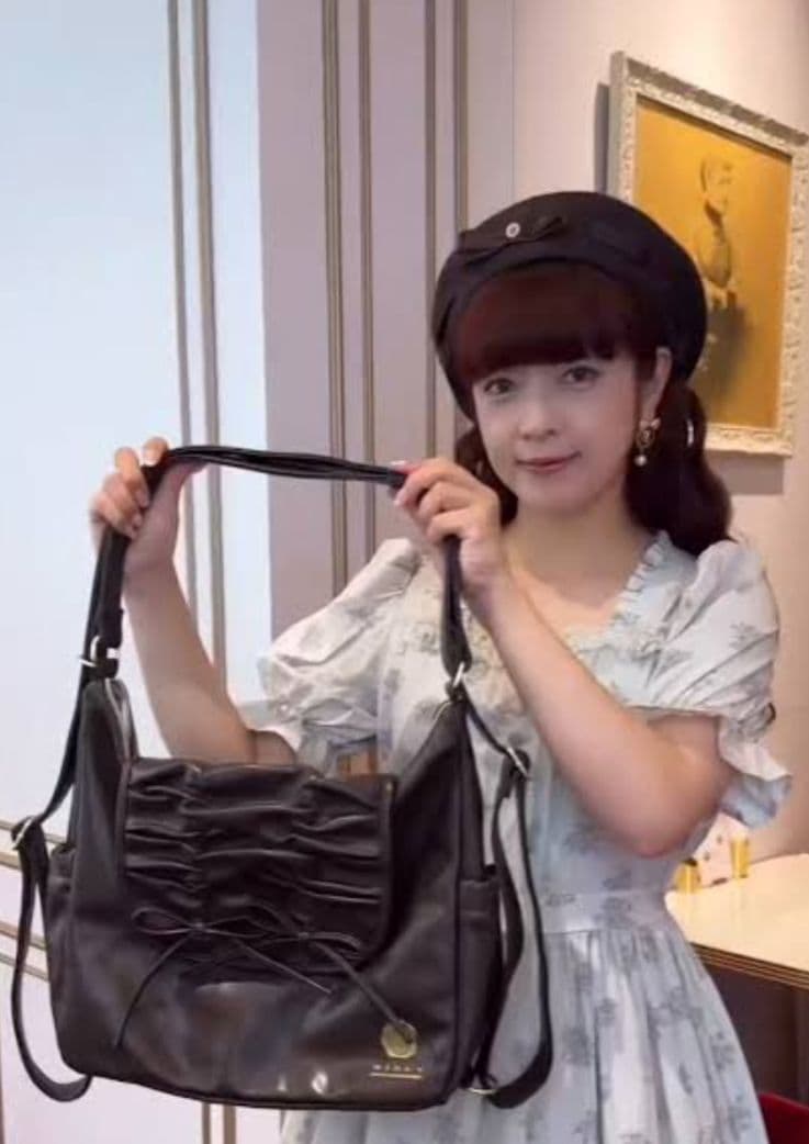 新品 しまむら 青木美沙子 ニナス ショルダーバック 3Wayバッグ 濃茶