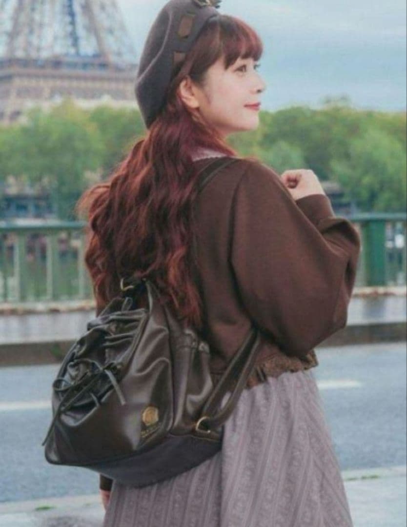 新品 しまむら 青木美沙子 ニナス ショルダーバック 3Wayバッグ 濃茶