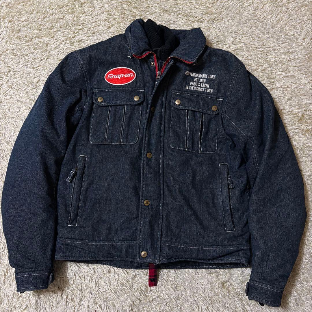 スナップオン Snap-on デニム バイクジャケット 中綿 冬 ライディング