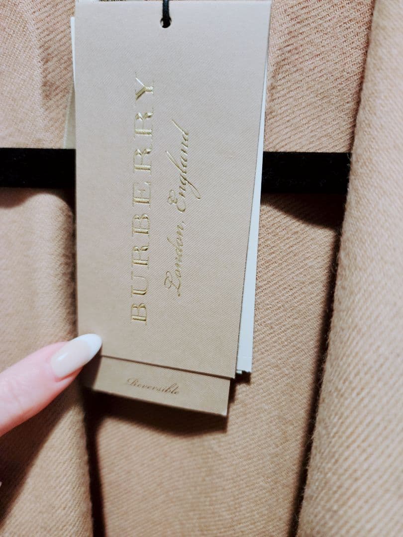 BURBERRY バーバリー ノバチェック リバーシブル ウールカシミヤポンチョ