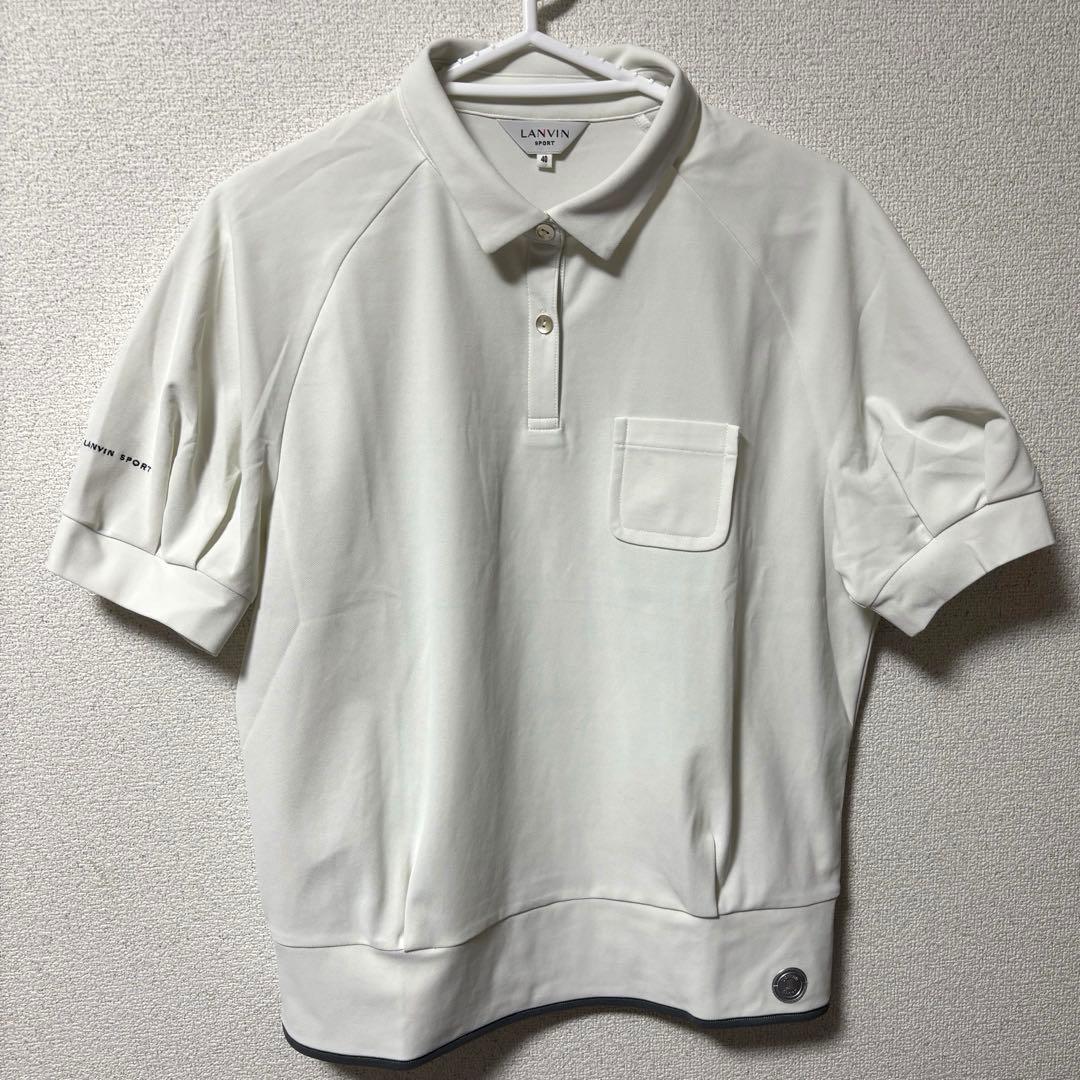 美品 ランバンスポール ボリュームスリーブ半袖シャツ ゴルフウェア
