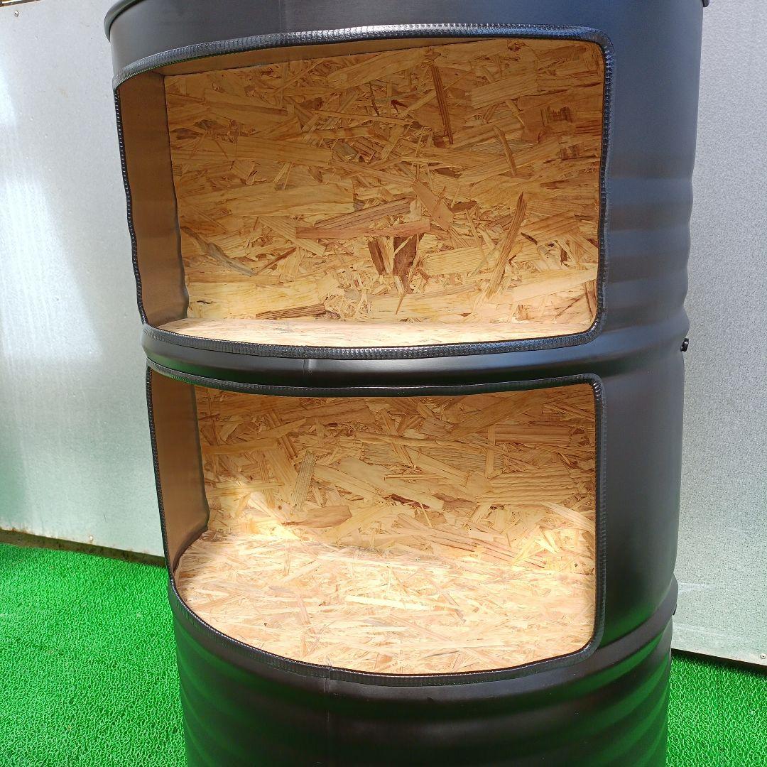 じみー様予約済み！ドラム缶remakeBOX！マッドブラック＆OSB合板仕上げ！