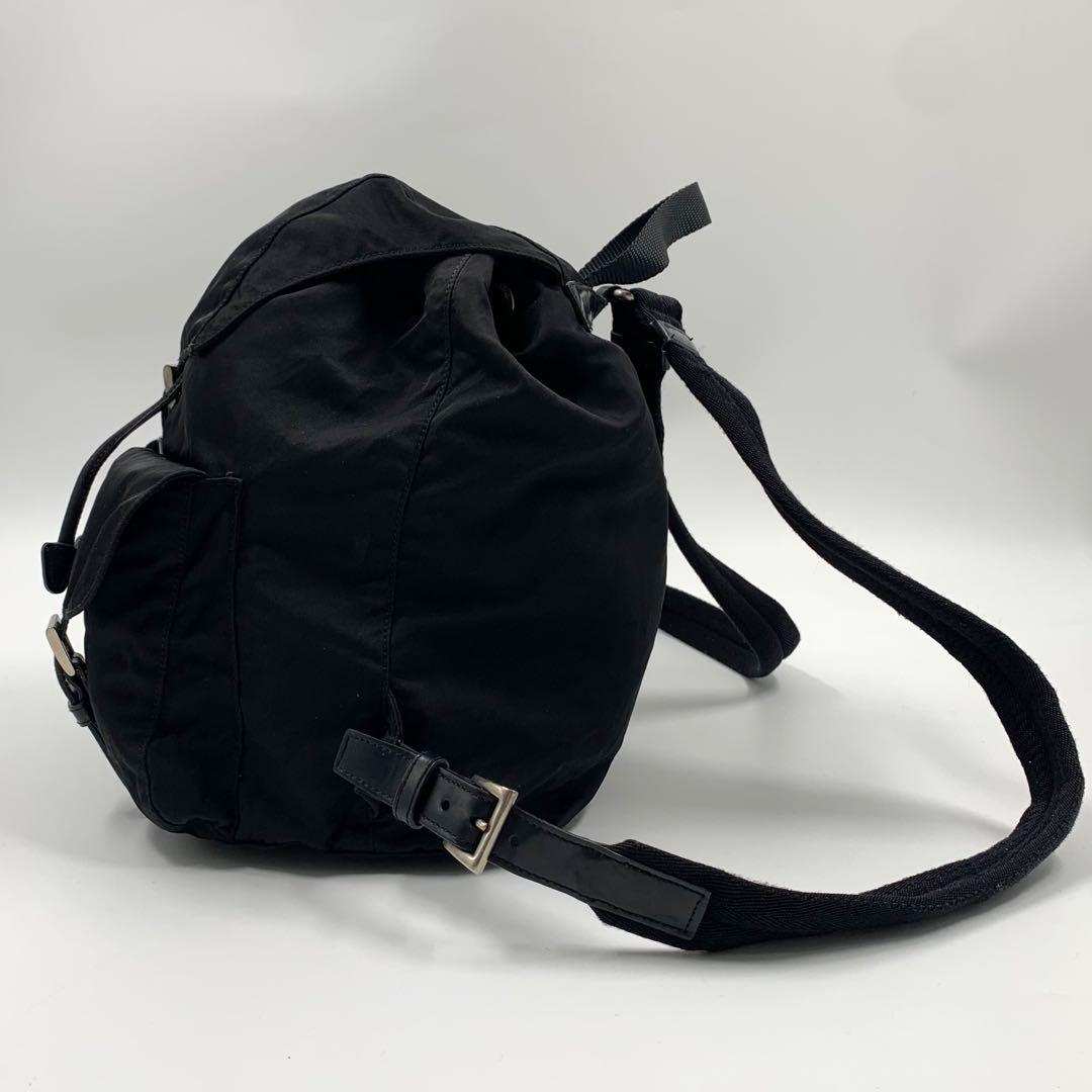 【✨極美品✨】プラダ バックパック 三角ロゴ 巾着 ナイロン ブラック 付属品付