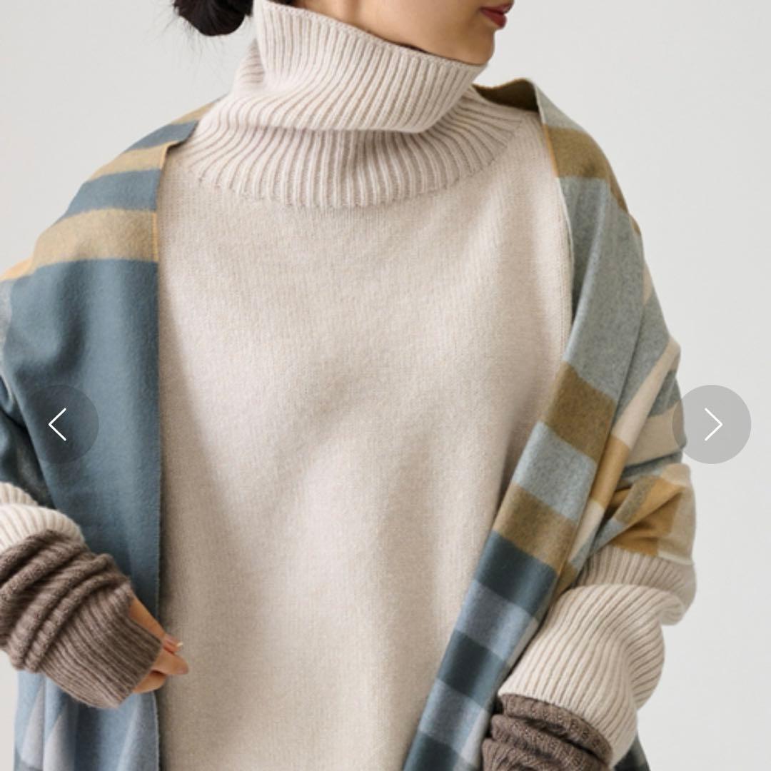 【新品未使用】国内正規品　ジョンストンズ　カシミア100% 大判ストール