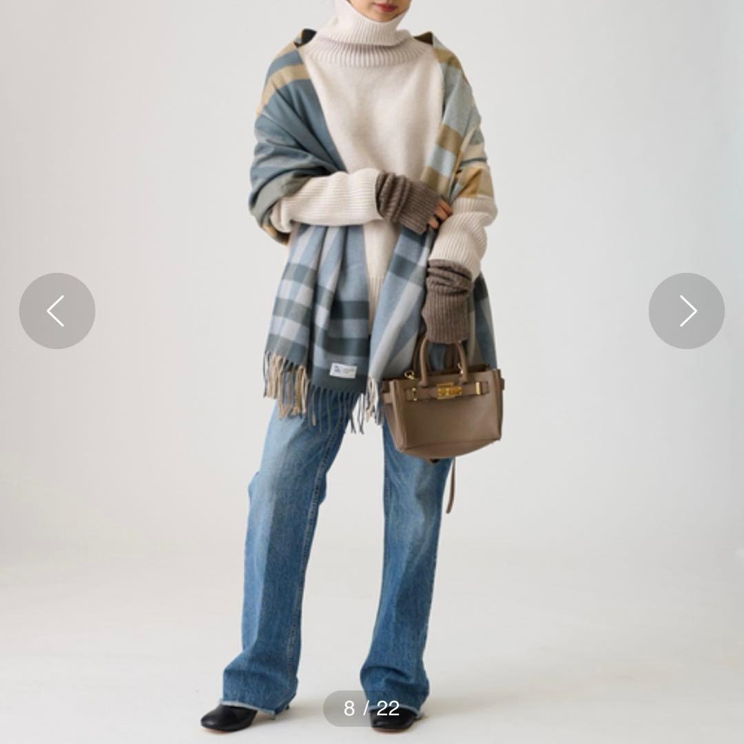 【新品未使用】国内正規品　ジョンストンズ　カシミア100% 大判ストール