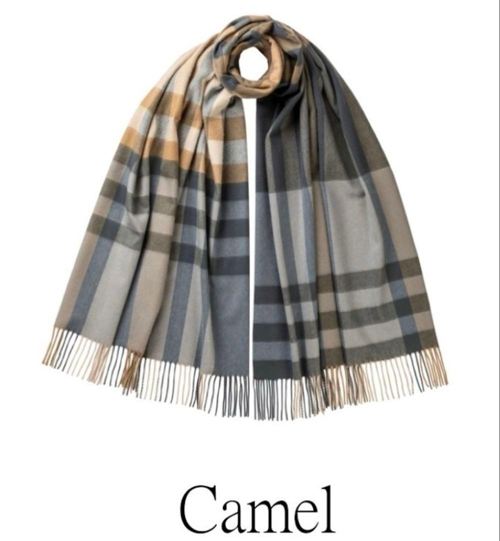 【新品未使用】国内正規品　ジョンストンズ　カシミア100% 大判ストール