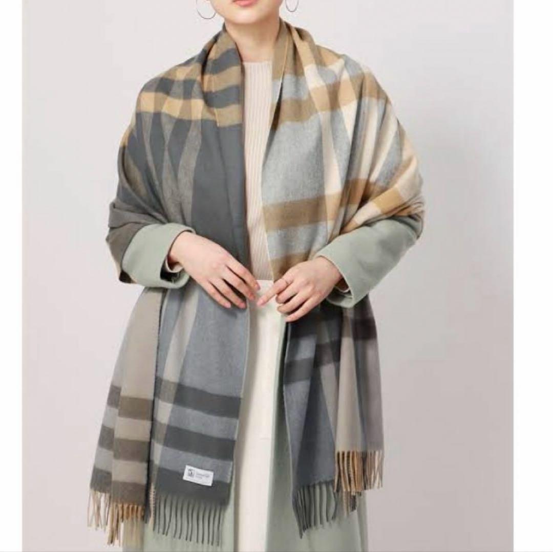 【新品未使用】国内正規品　ジョンストンズ　カシミア100% 大判ストール