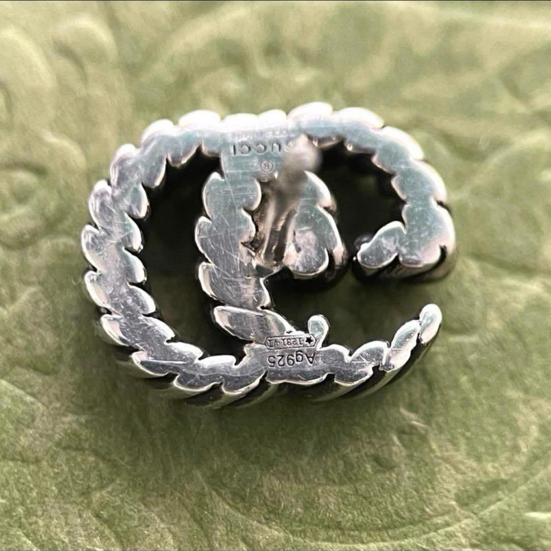 GUCCIグッチ マーモントGG ツイストピアス片耳 希少 燻 箱付き GUCCI