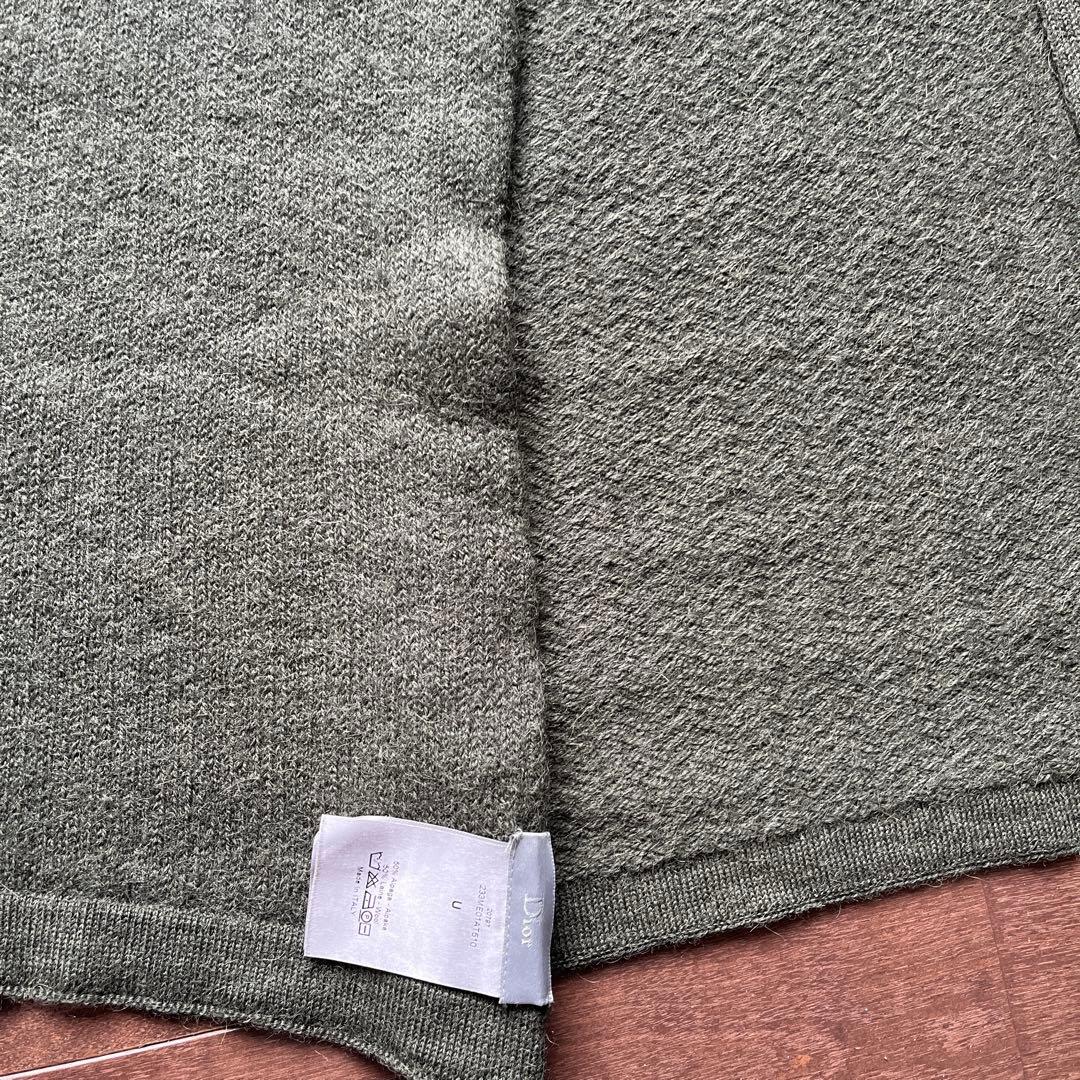 Dior HOMME ヘリンボーンアルパカウールニットマフラーの通販