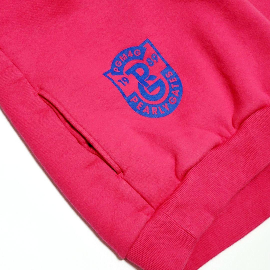 PEARLY GATES/パーリーゲイツ】裏起毛ビッグロゴパーカー ピンク