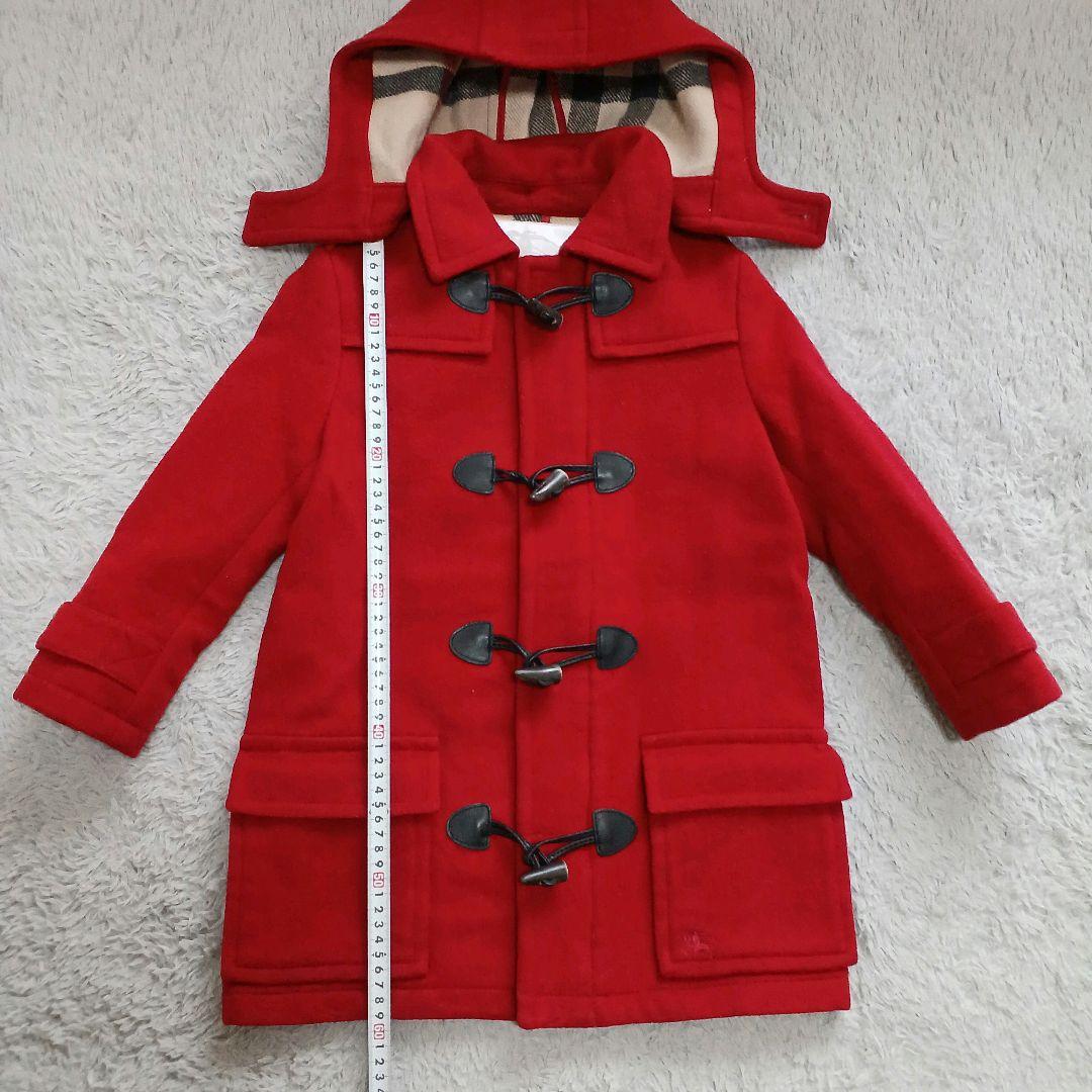 バーバリー キッズダッフルコート メガチェック ホースロゴ 牛革トグル