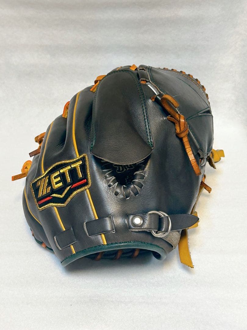 【ほぼ未使用・艶グレー】ZETT プロステイタス 軟式 投手用 バックスタイル◎