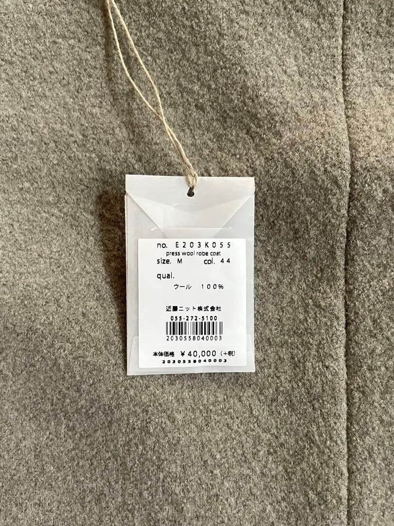 evameva press wool プレスウールローブコート