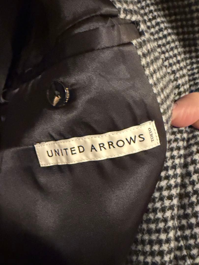 ユナイテッドアローズ　チェック柄 バルカーンコート　XLサイズ