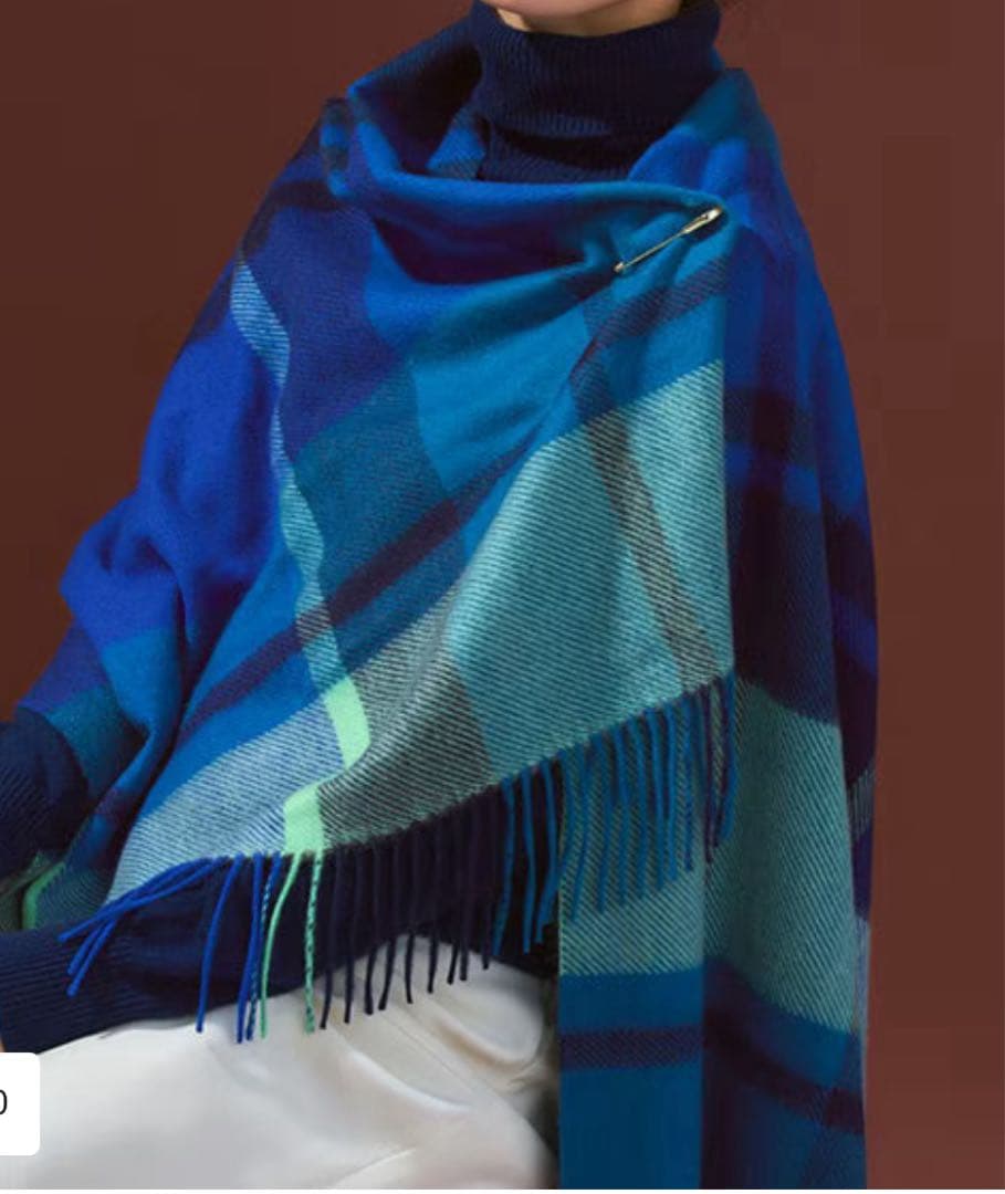 新品23区カシミヤ100%チェックストール