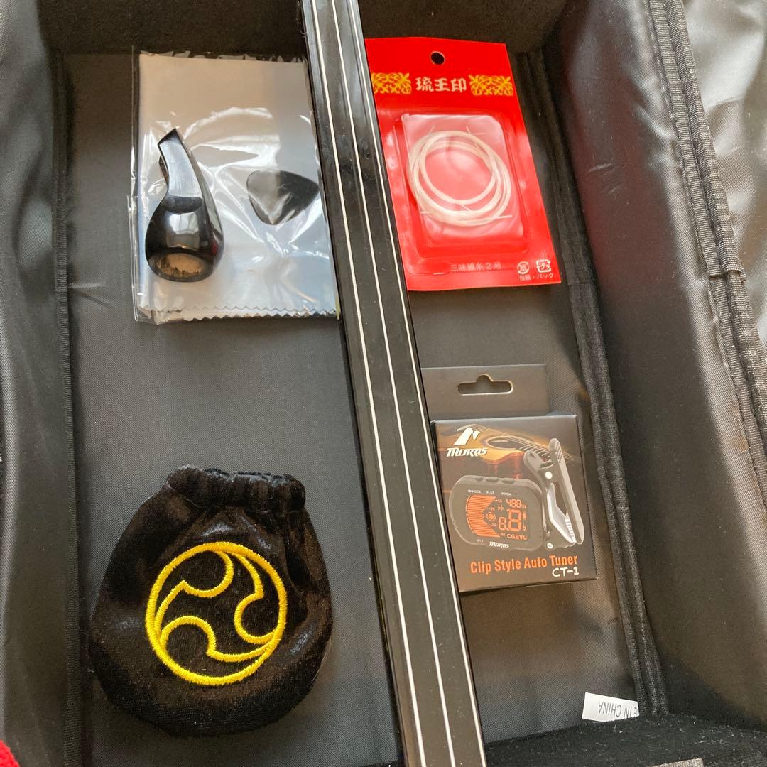 沖縄三線入門セット ケース.本.DVD付き