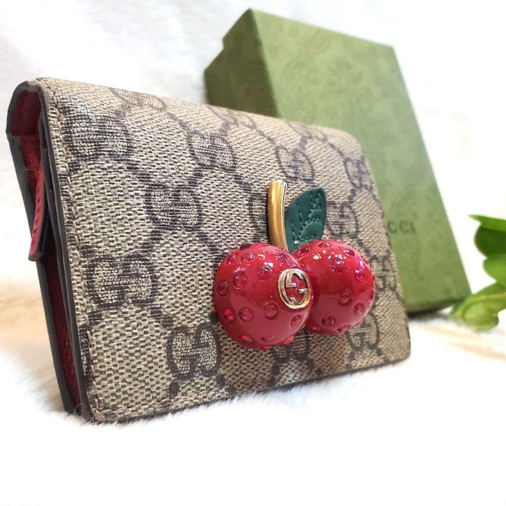 極美品 希少 GUCCI さくらんぼ GGスプリーム レザー チェリー - メルカリ