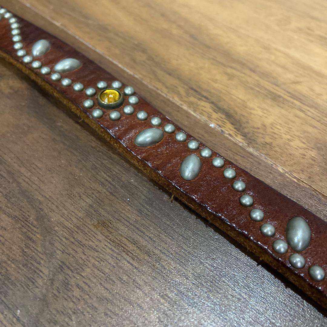 HTC フラワースタッズ ナローベルト イエローストーン 34inch