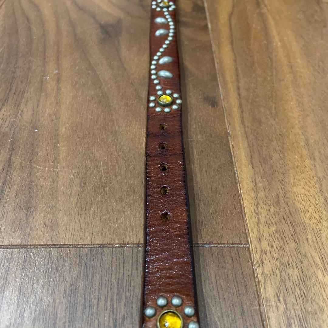 HTC フラワースタッズ ナローベルト イエローストーン 34inch