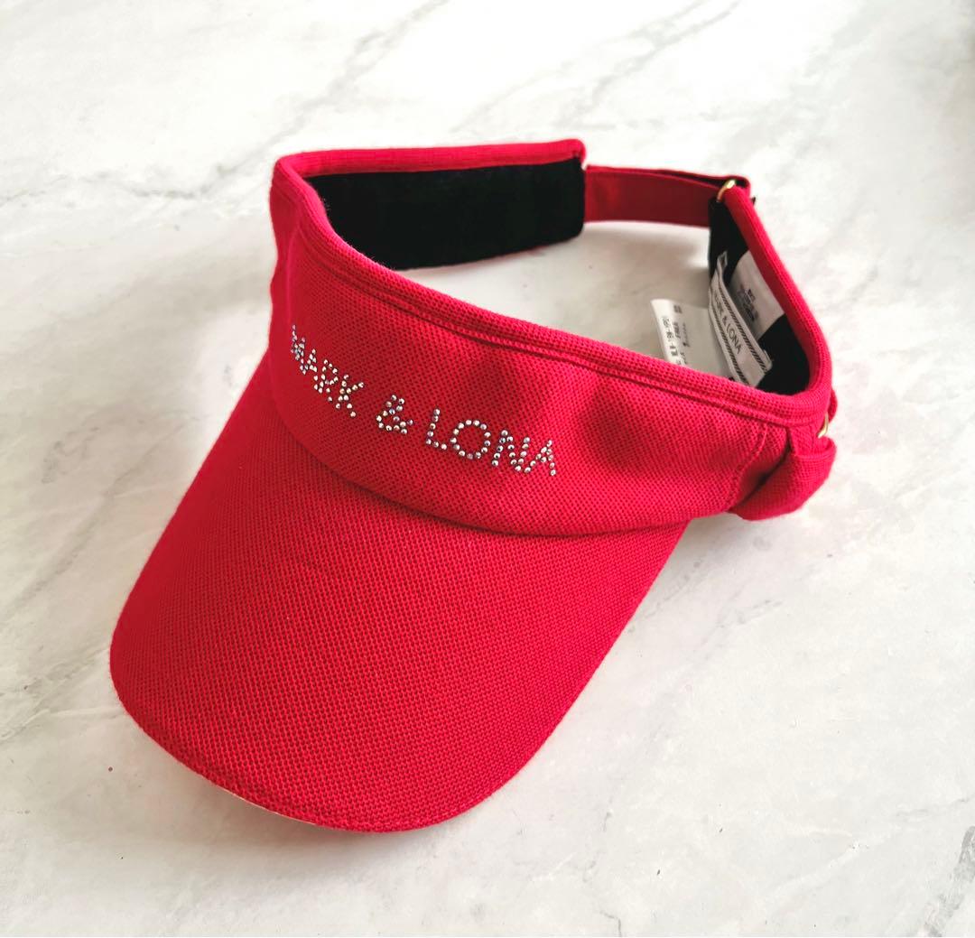 MARK & LONA マークアンドロナ サンバイザー 赤 - メルカリ
