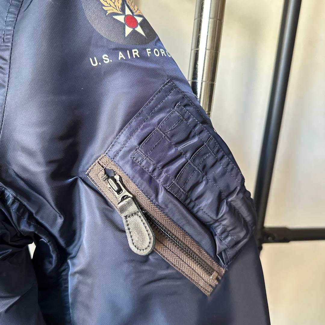 Sサイズ50s復刻ネイビー フライトジャケット TYPE B-15C青い