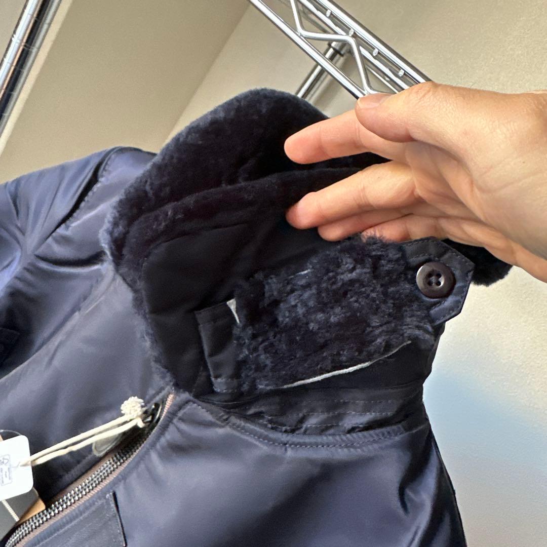 Sサイズ50s復刻ネイビー フライトジャケット TYPE B-15C青い