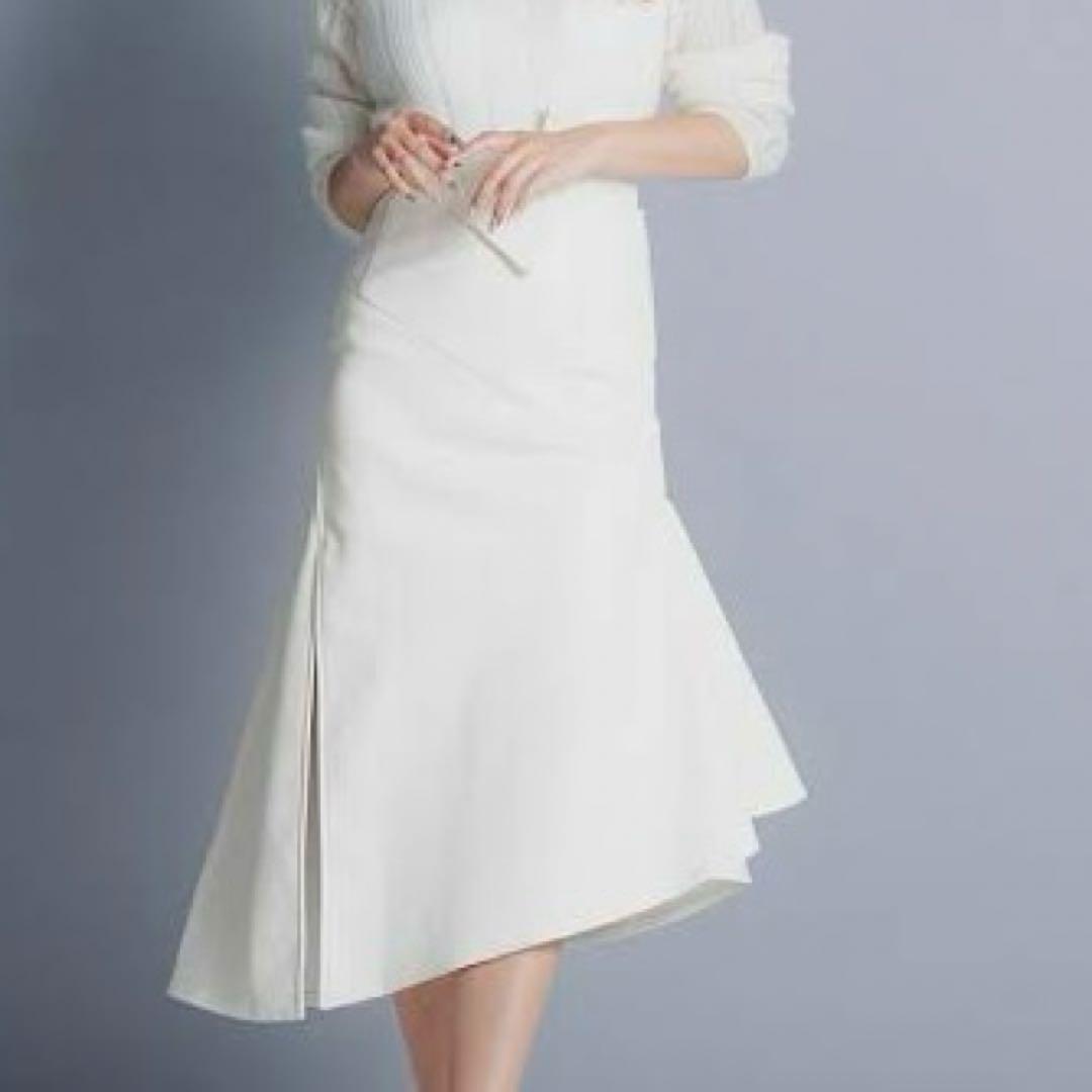 ✨未使用タグ付き✨sheller シェリエ ウエストデザインヘムレザースカート