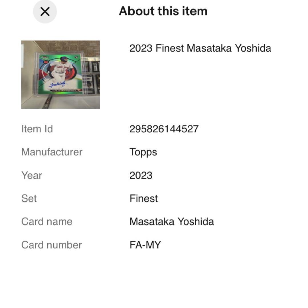 Topps chrome レッドソックス 吉田正尚 直筆サインカード 99枚限定