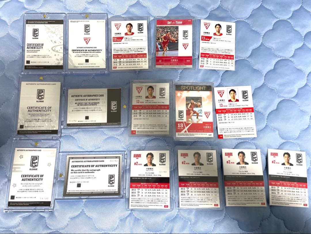 大倉颯太 BBM 直筆サイン アルバルク東京 千葉ジェッツ