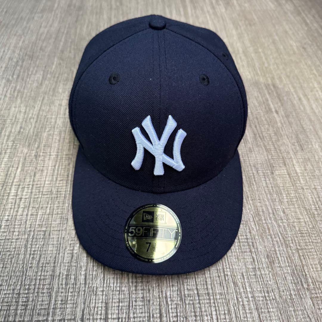 NEW ERA 59FIFTY ネイビー NYキャップ 7 1/4 - メルカリ