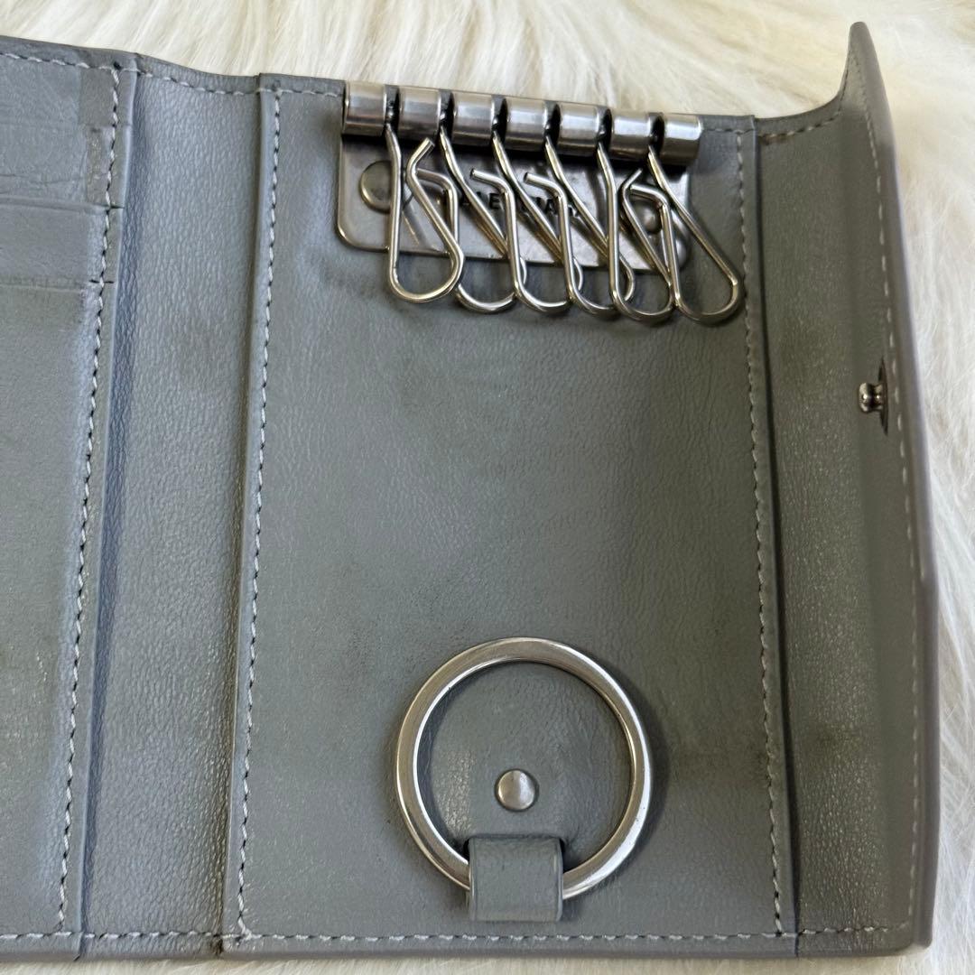 バレンシアガ キーケース 6連 レザー グレー