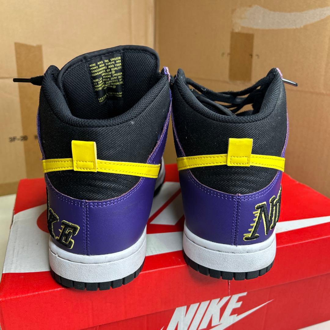 KDN04【使用1度のみ美品】ダンク ハイ レイカーズ EMB 28.0cm