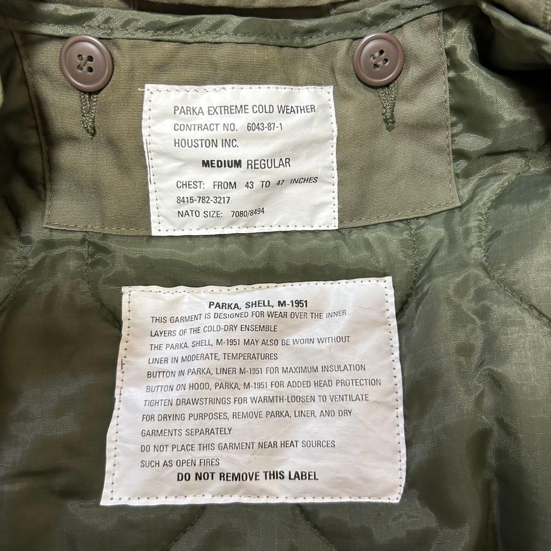 【フード、ライナー付き】HOUSTON モッズコート　サイズ:M ヒューストン