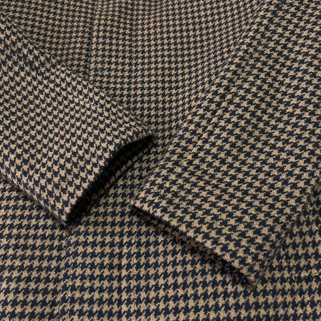 美品 希少 シーラップ ハウンドトゥース ステンカラーコート54バルカラーコート