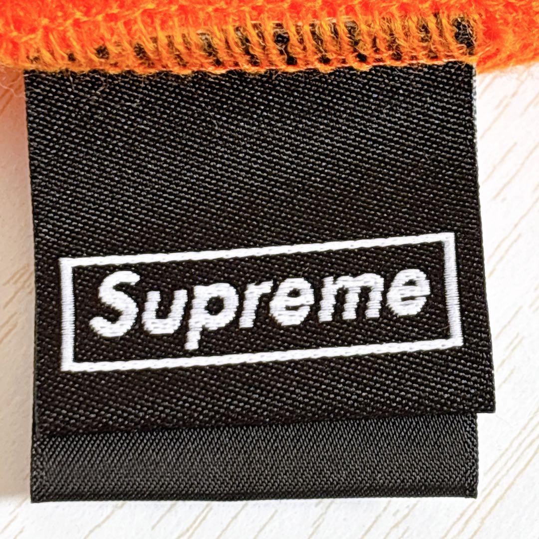 Supreme NEW ERA ニット帽　ビーニー　スクリプトロゴ　オレンジ　橙