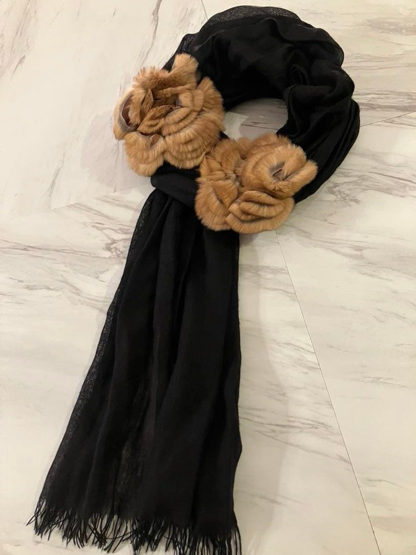 フェンディ ストール　オリラグファー　フラワー　FENDI セレリア　マフラー