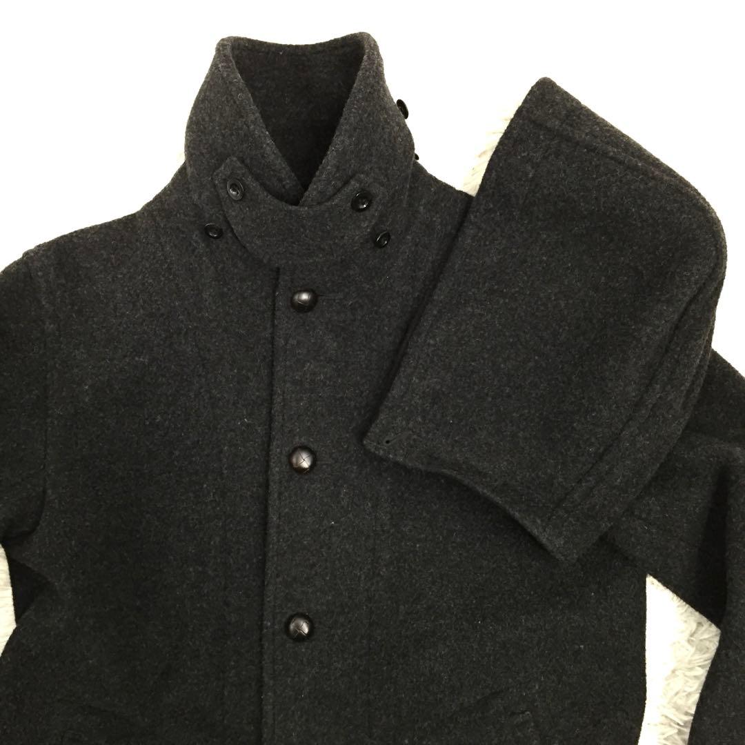 【人気サイズ40】DANTON ダントンウールモッサ 丸襟フード付 ロングコート