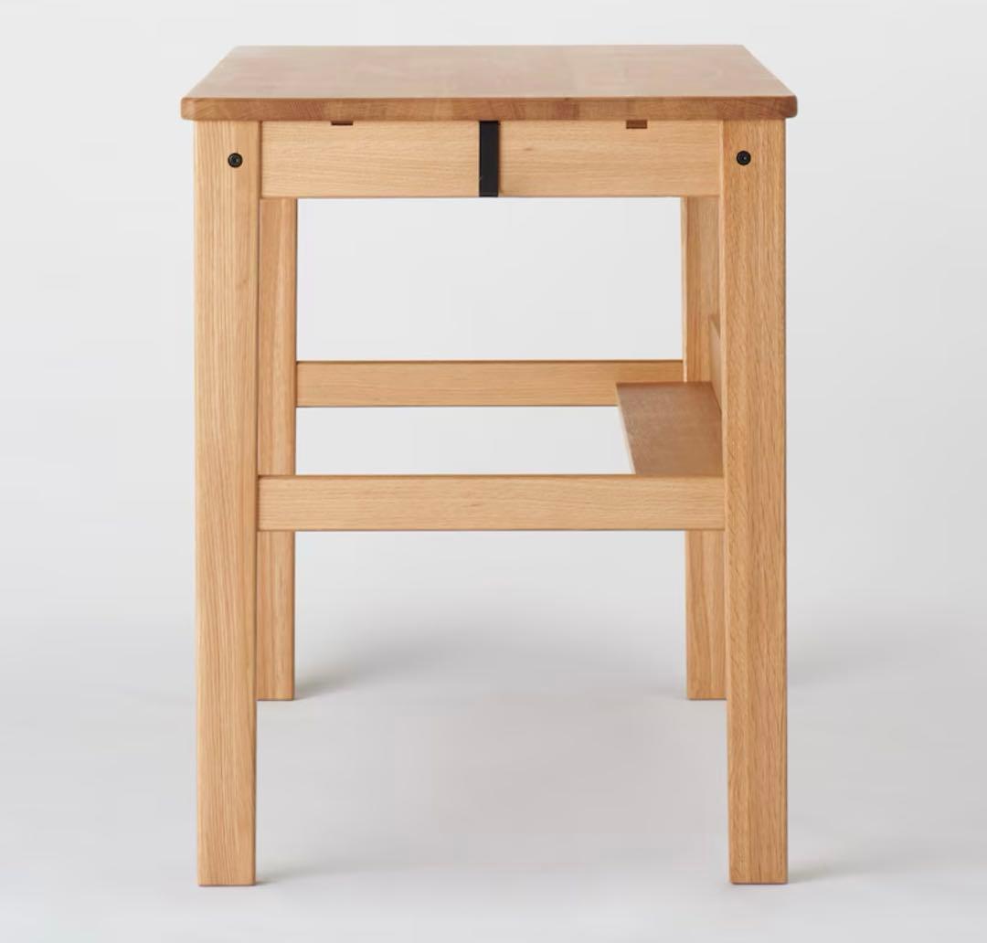 【美品】無印良品　オーク無垢材デスク　1100×550×700