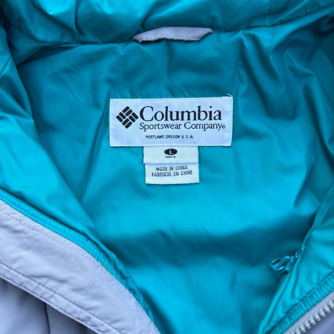 コロンビア hooded puffer jacket グレー テック city