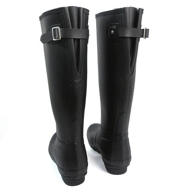 新品ハンターHUNTERレディースレインブーツ・ブラック　UK5-24cm