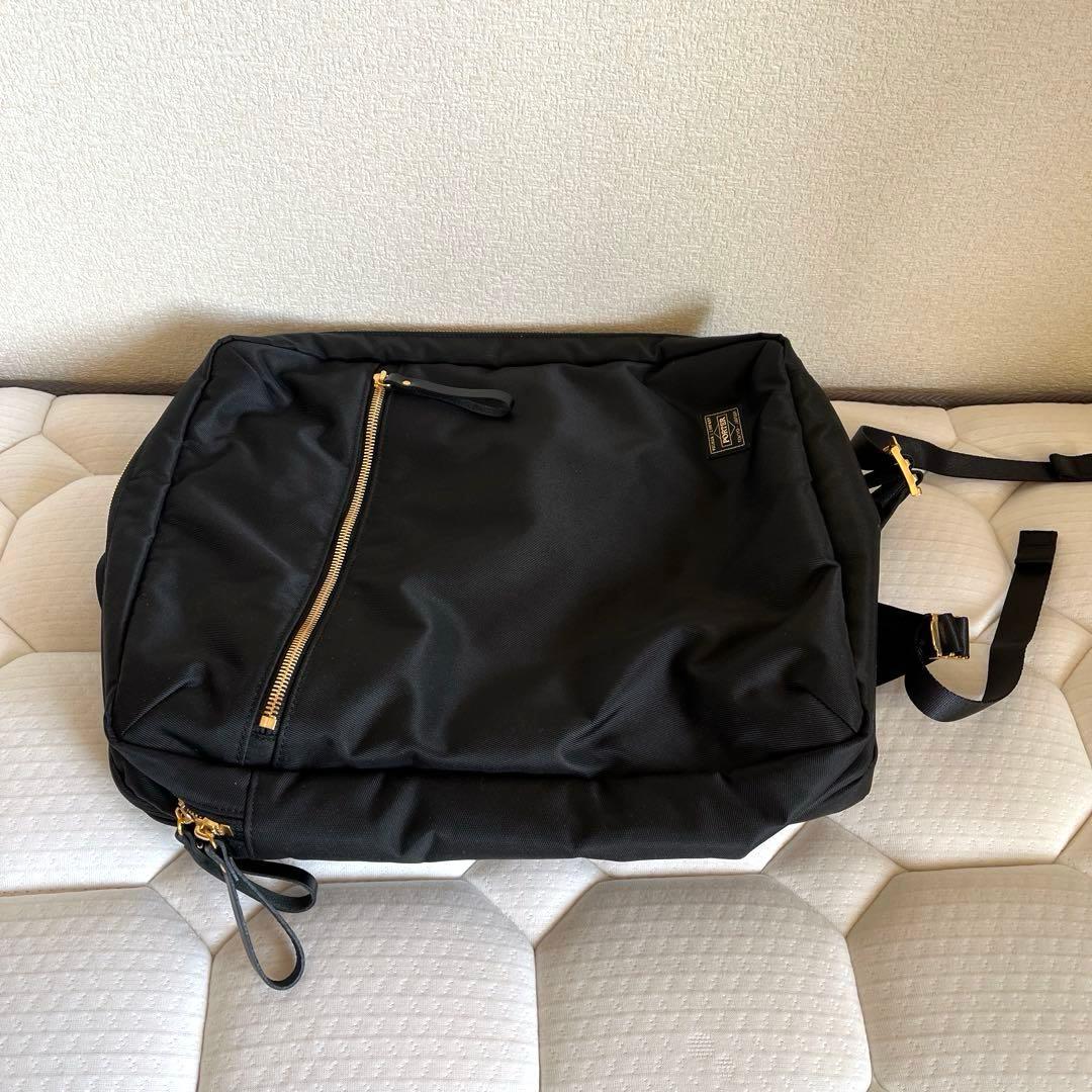 超美品✨ポーターガール　シア　バックパック　2WAY　2層　スクエア 　ブラック