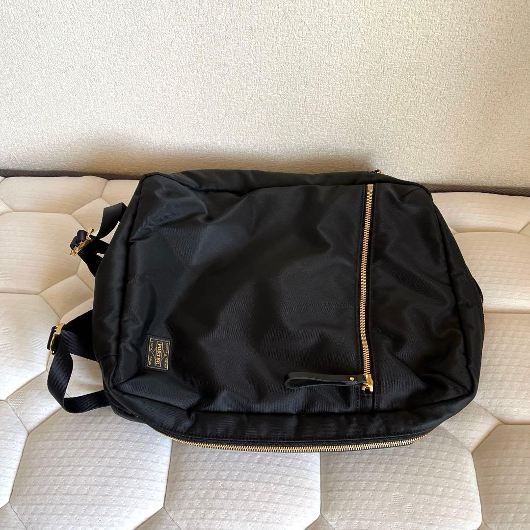 超美品✨ポーターガール　シア　バックパック　2WAY　2層　スクエア 　ブラック