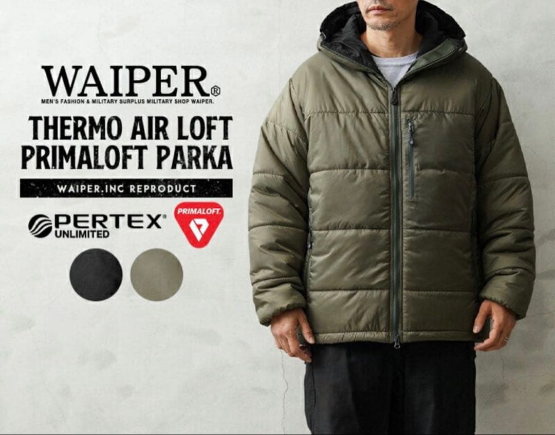 THERMO AIR LOFT PRIMALOFT PARKA グリーン S - メルカリ