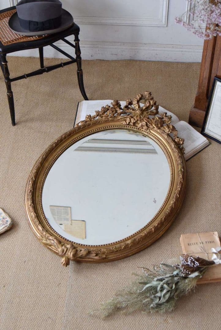 フランス アンティーク大型壁掛けミラー