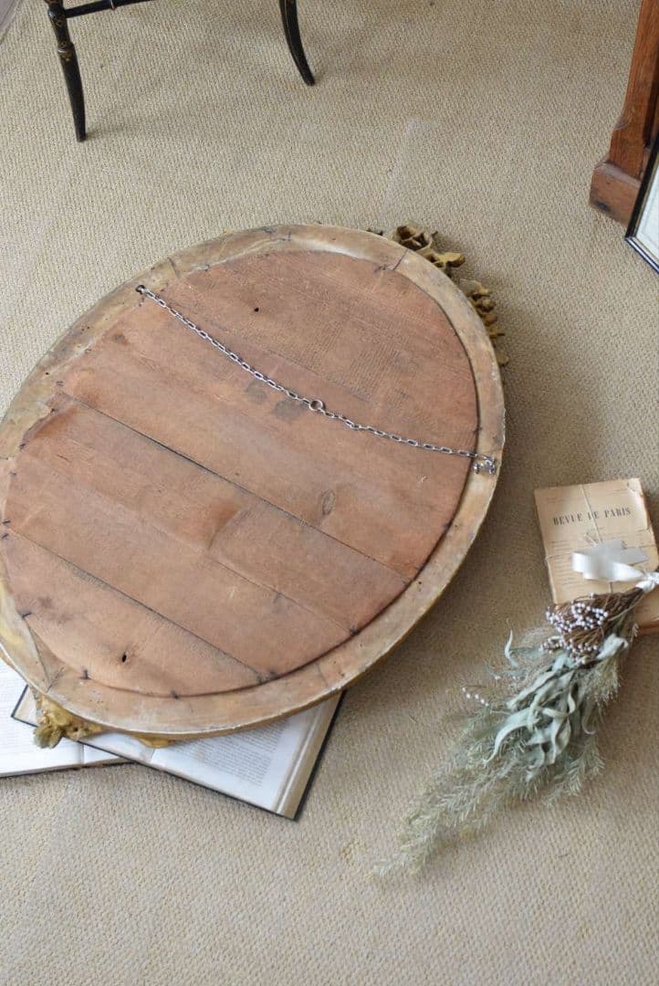 フランス アンティーク大型壁掛けミラー