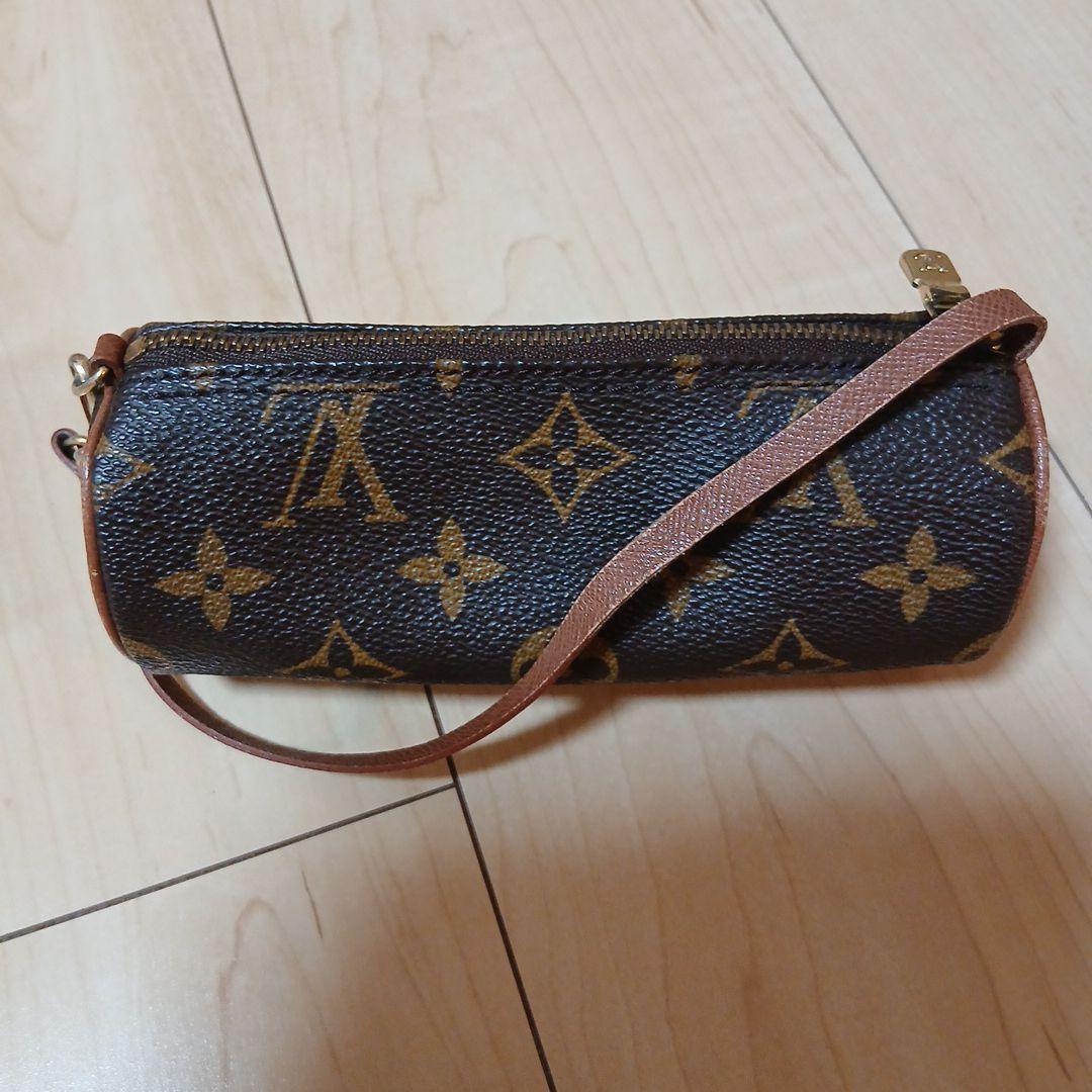 Louis Vuitton ブラウン レザーミニポーチ