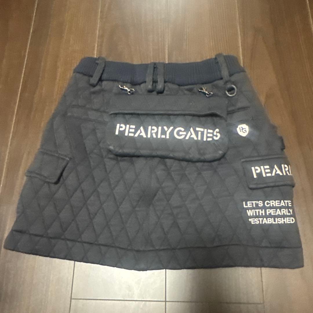 PEARLY GATES キルティングスカート　黒　　　 0