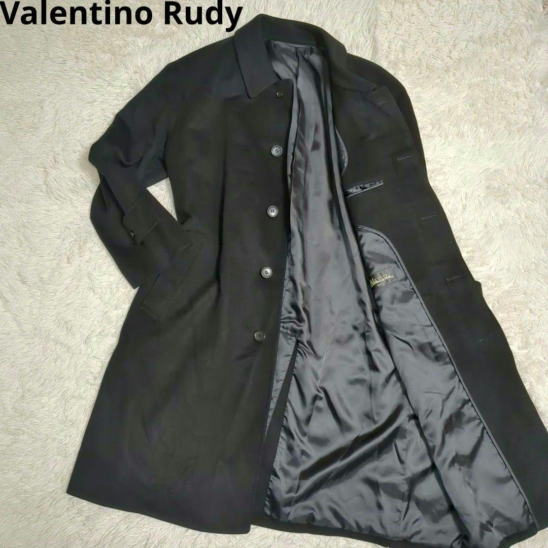 カシミヤ100%】ヴァレンチノルーディ チェスターコート マキシ丈 黒 XL