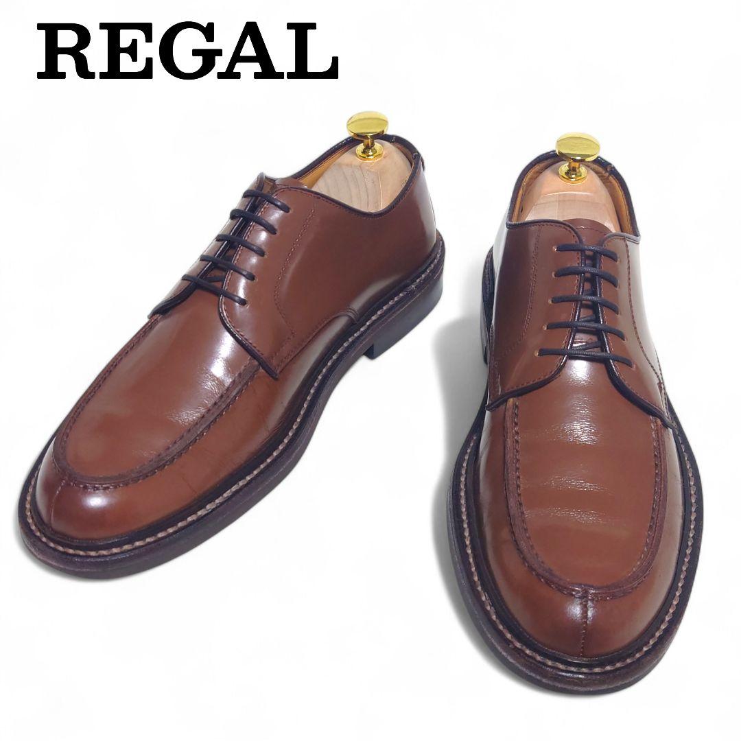REGAL リーガル JU15 Uチップ 外羽根 レザーシューズ 茶 25cm - メルカリ